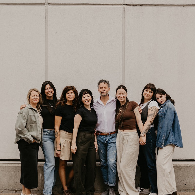 The team at Violet Hair Lounge standing in a group